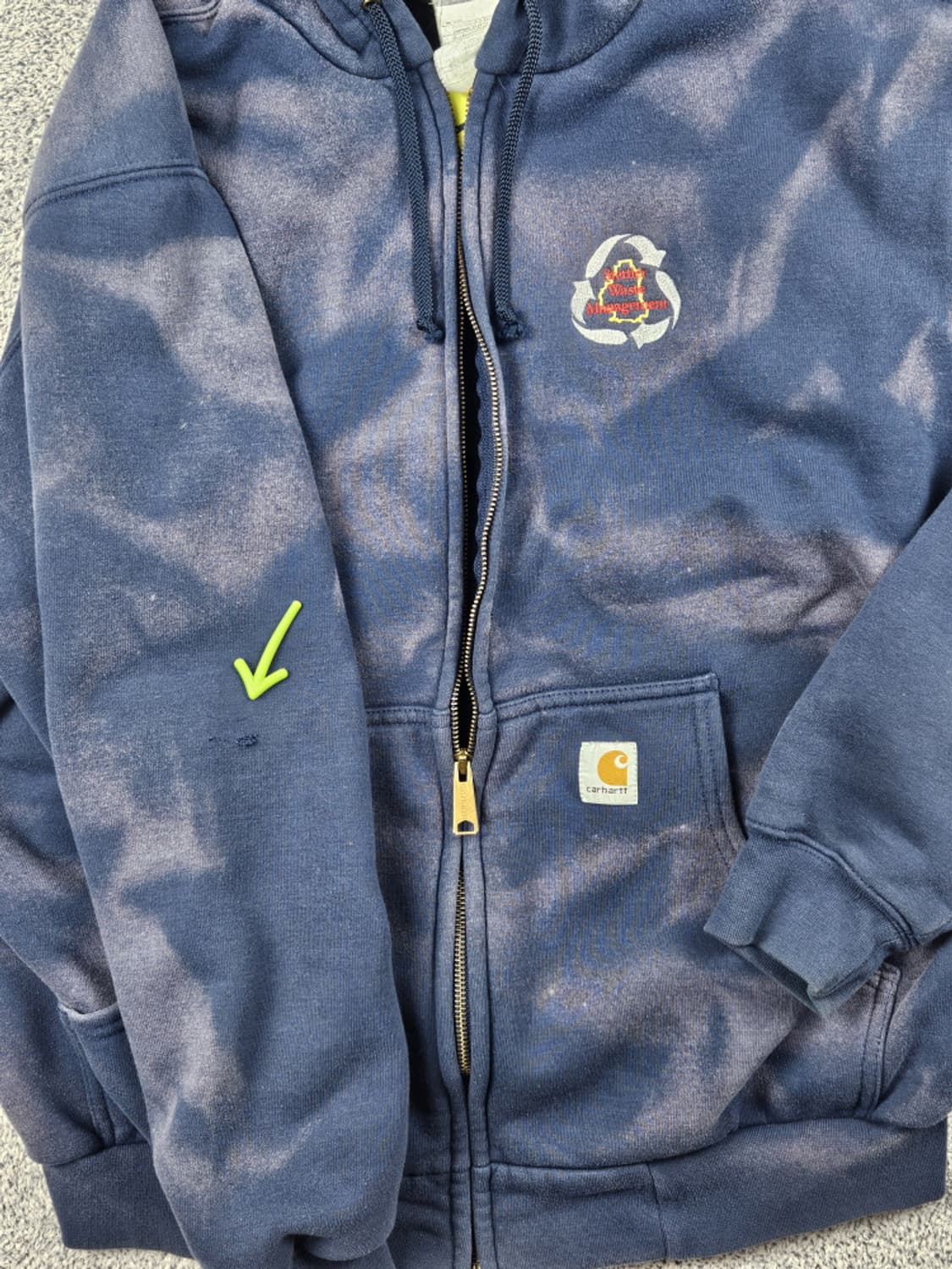 칼하트 다잉 워시드 커스텀 써멀 후드집업 ( 상세설명참조 ) / 9936 상품이미지6