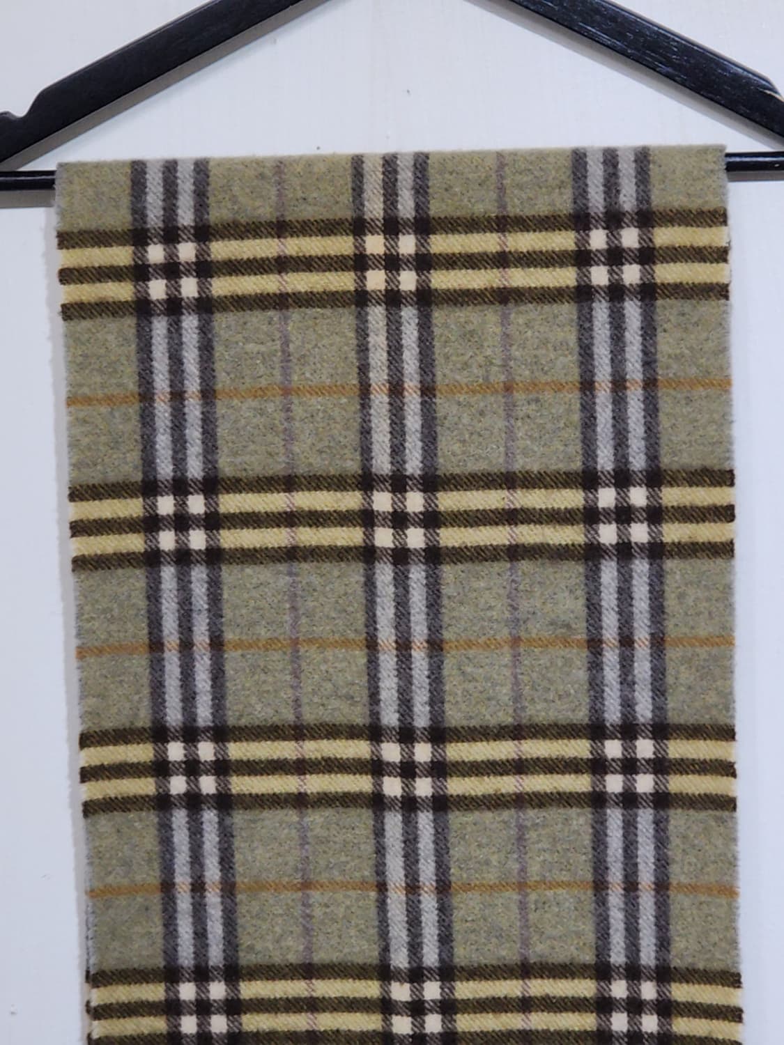 (정품) 버버리 머플러 체크 목도리 카키 램스울 영국판  상품이미지2