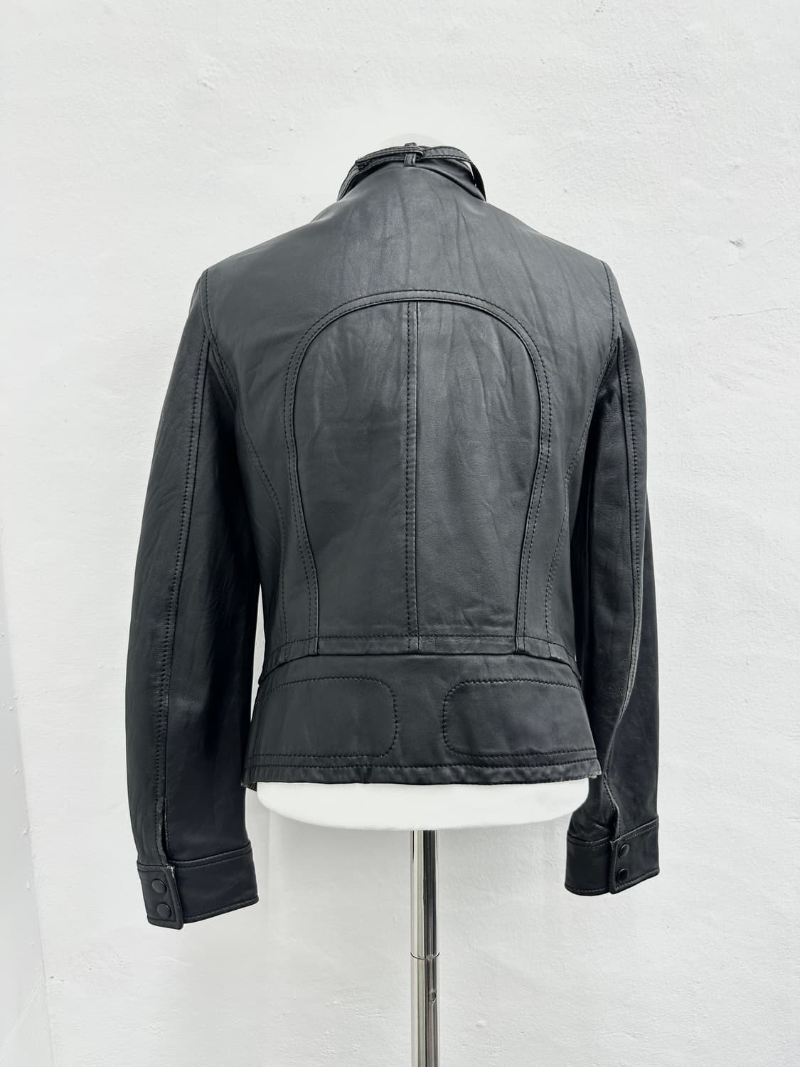Asymmetric Lamb skin leather jacket  상품이미지4