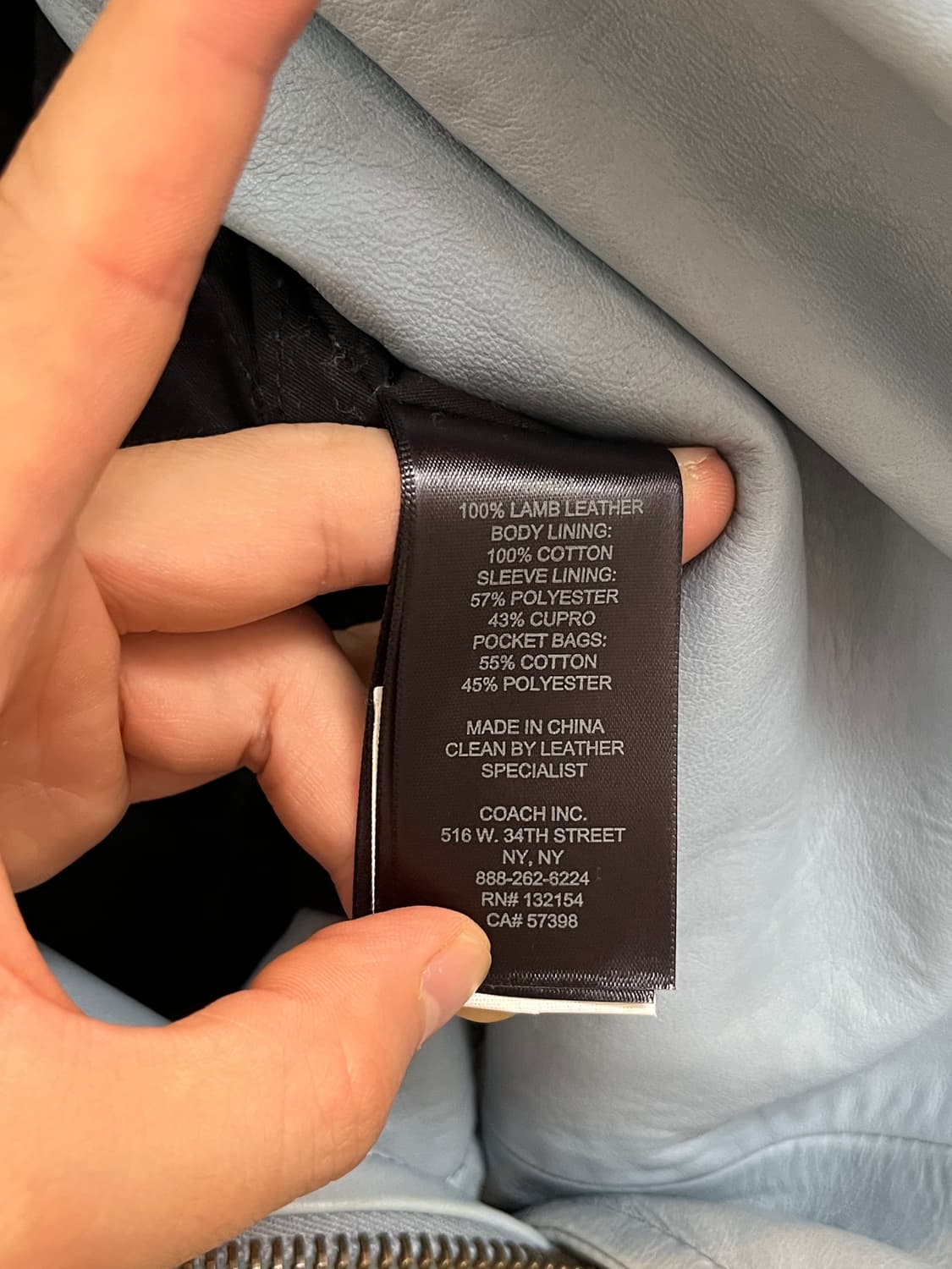 Coach 코치 여성 가죽 자켓 XS 상품이미지7