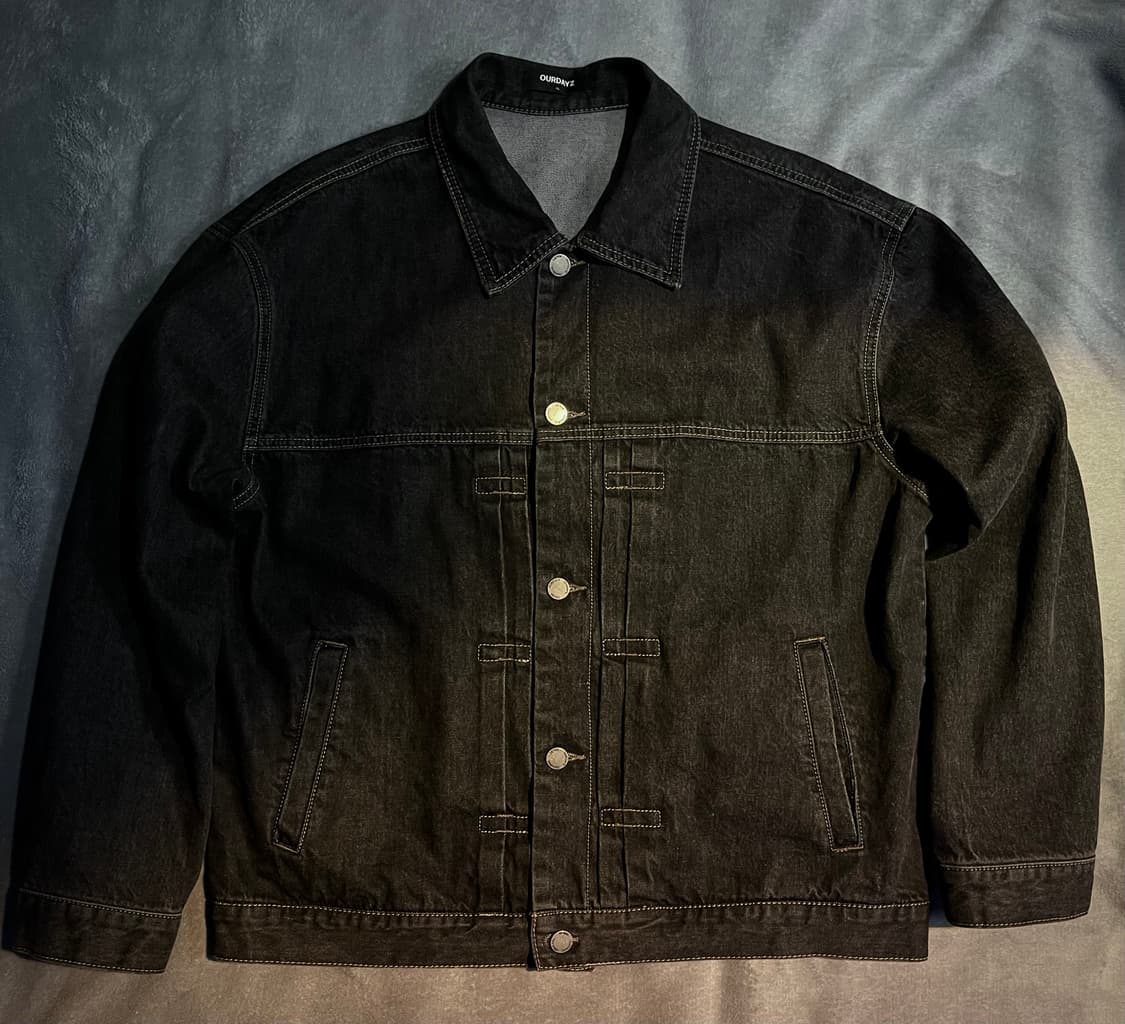 아워데이즈 블랙 데님 트러커 자켓 XL 상품이미지1