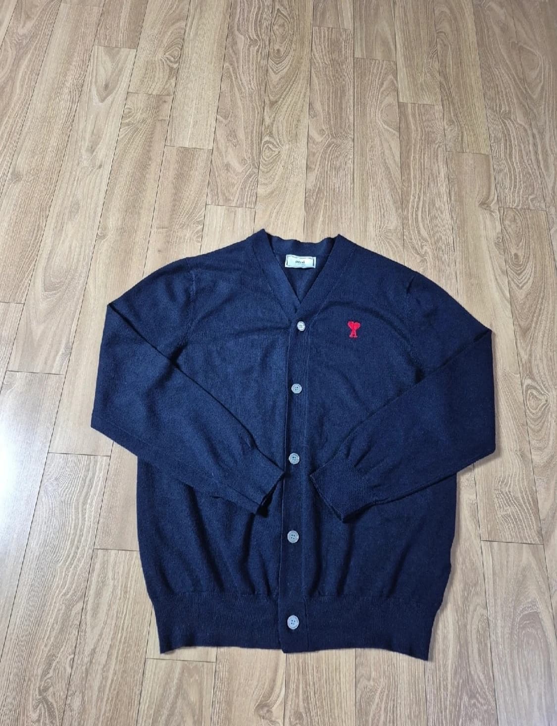 아미 하트 로고 네이비 남성 가디건 L 상품이미지1