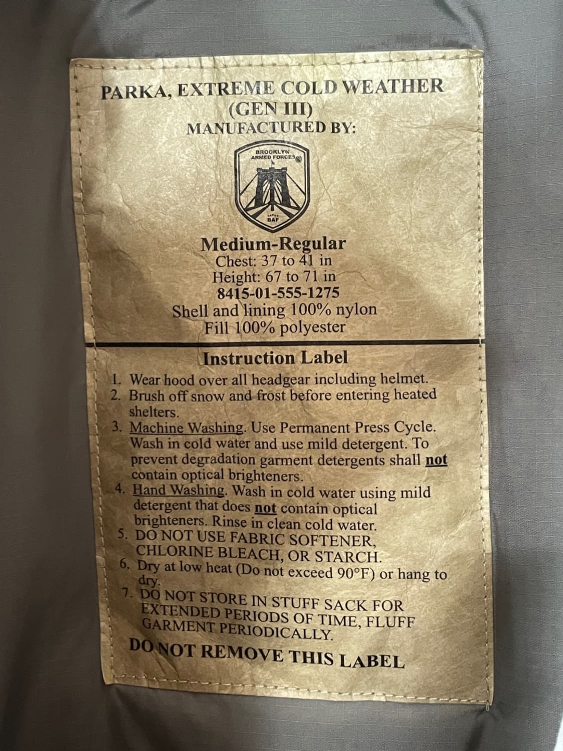 Baf Gen 3 레벌 7 프리마로프트 파카 상품이미지6