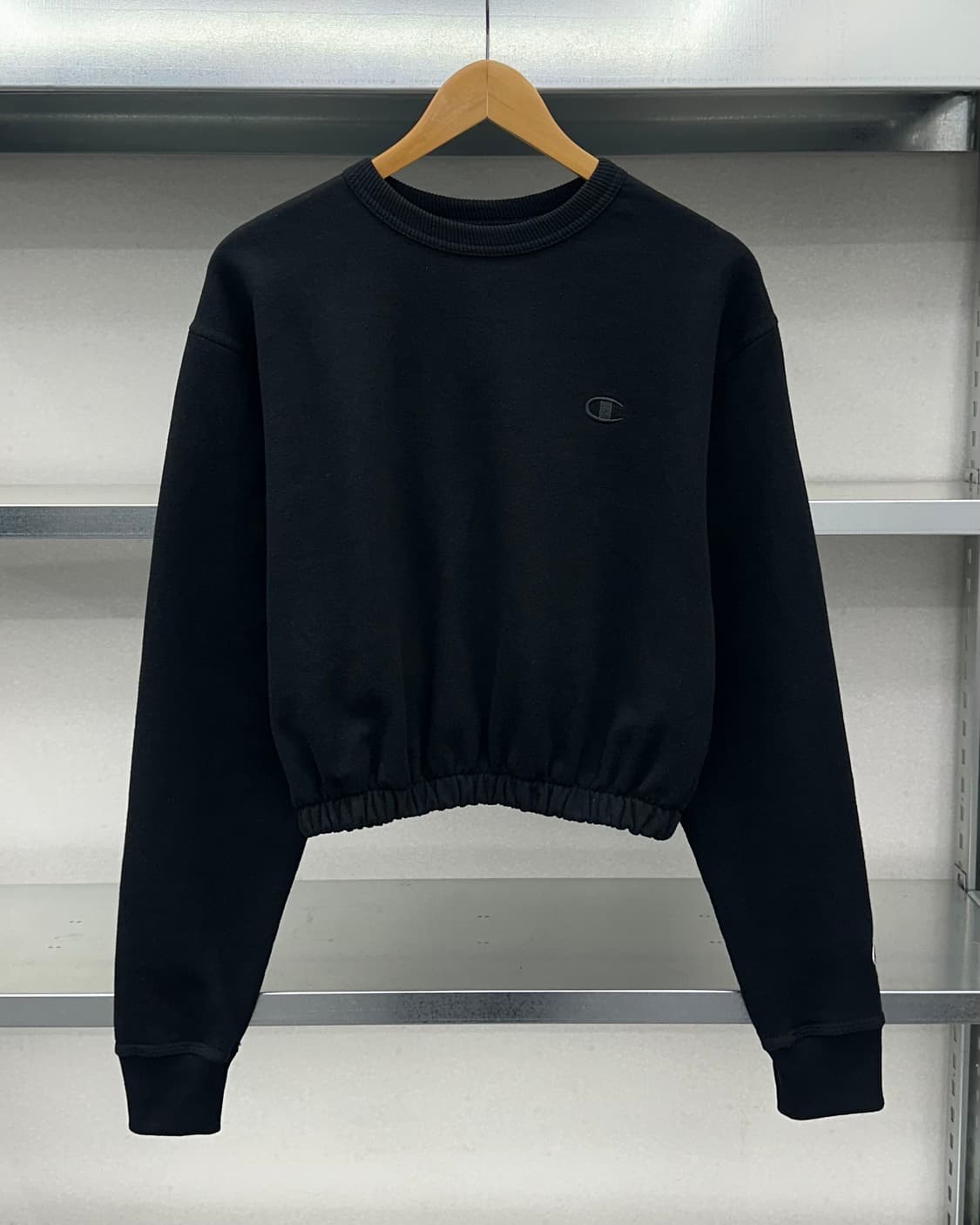 (WOMEN)챔피온 크롭 맨투맨-M1419 상품이미지2