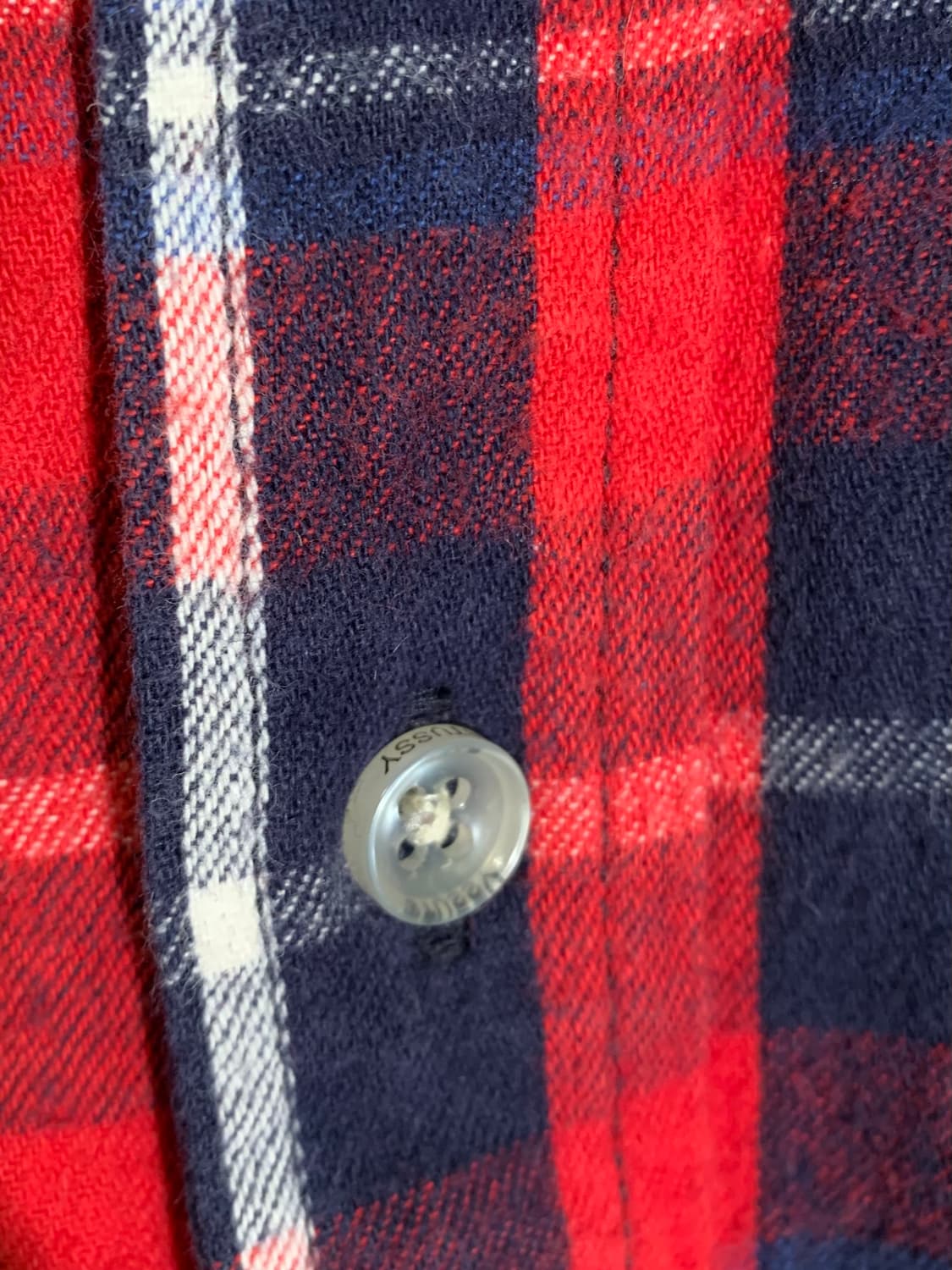 00’s stussy 코듀로이 카라 엘보우패치 체크 패턴 마운틴 셔츠 상품이미지3