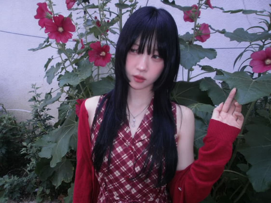 Flower Button Cardigan(Red) 상품이미지6