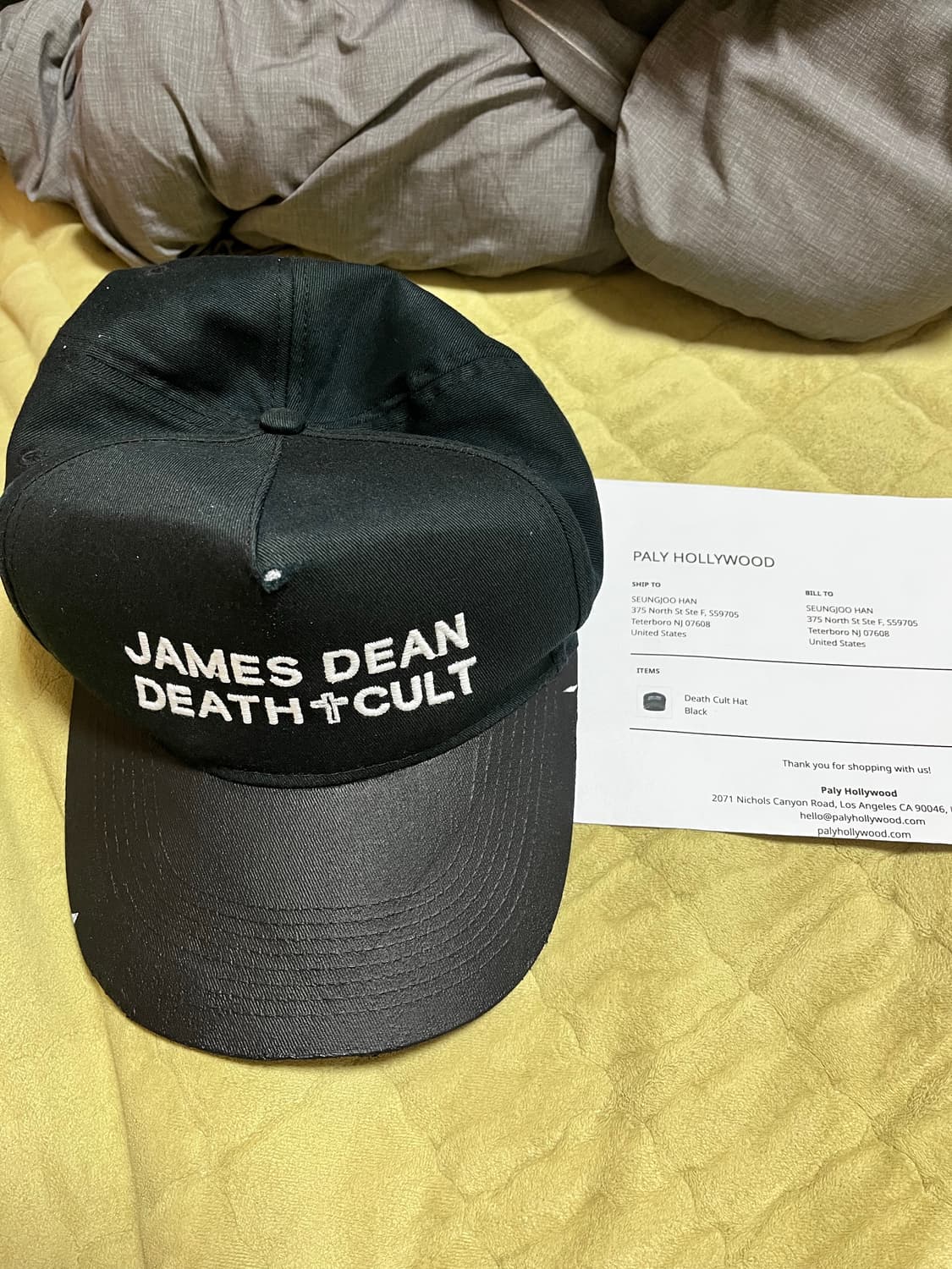 팔리할리우드 제임스딘 블랙 볼캡 모자 판매 상품이미지1