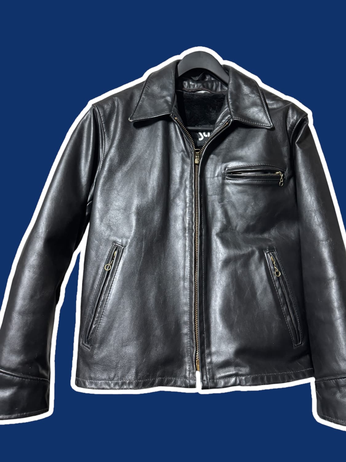 쇼트Schott AT 101 블랙레더자켓 42사이즈 상품이미지1