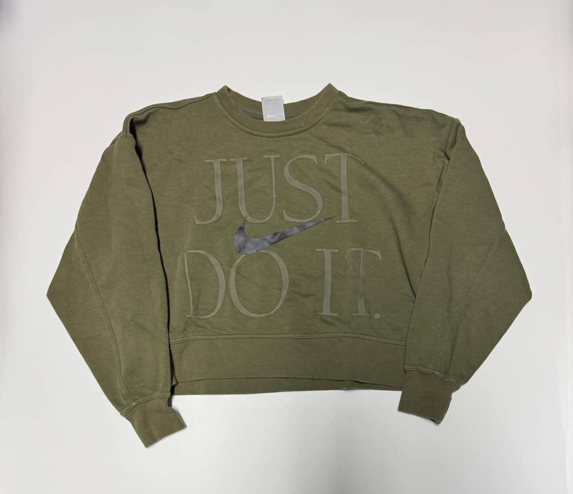 여성 나이키 22년도 저스트 두 잇 크롭 맨투맨 s 상품이미지1