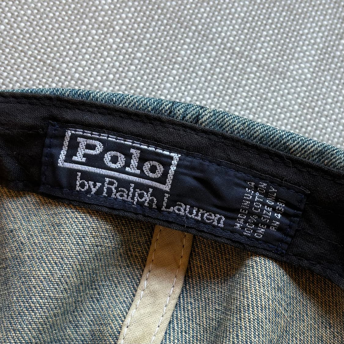 90s USA 폴로 랄프로렌 데님 레더 스트랩 볼 캡 상품이미지8