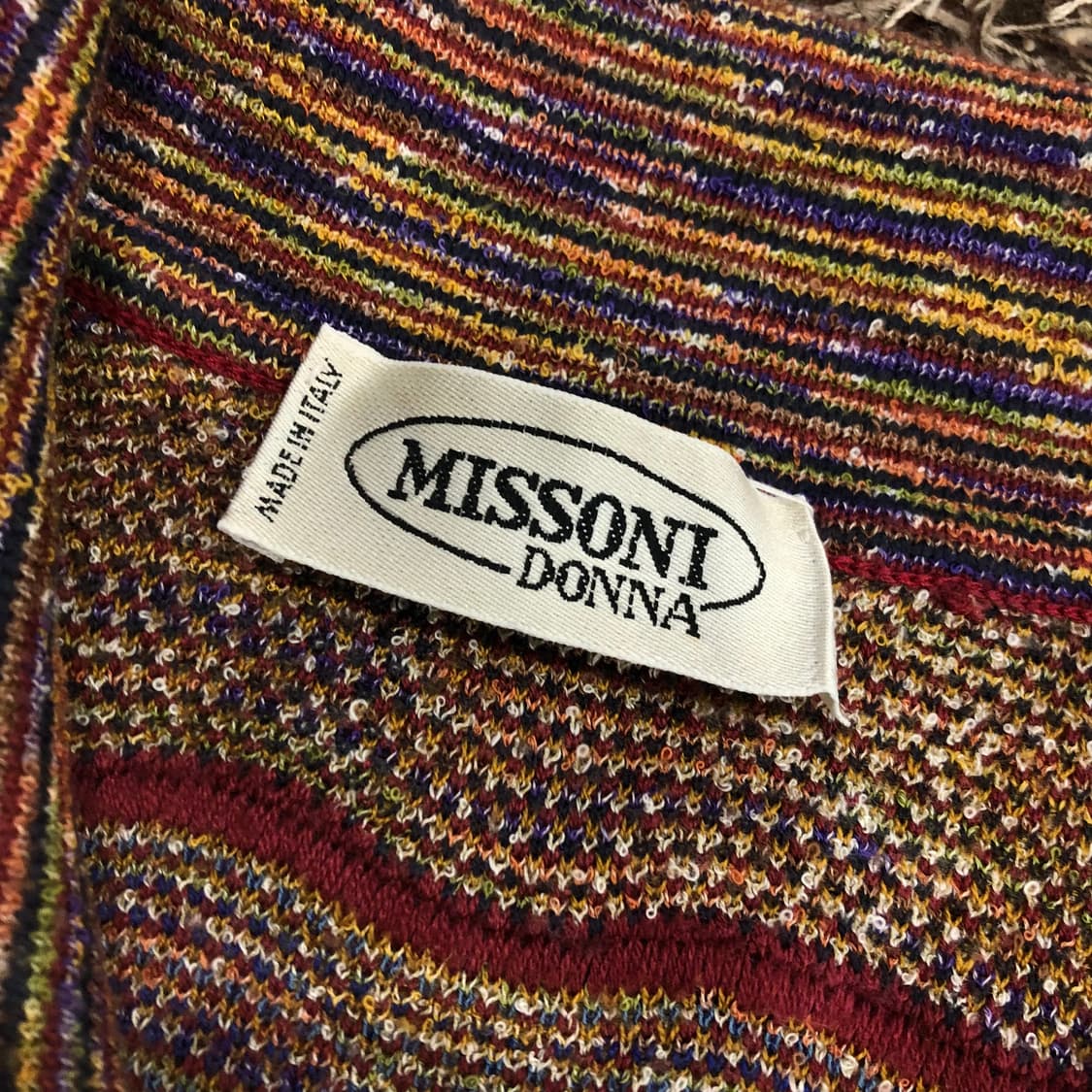 미쏘니 멀티컬러 패턴 울 카라 니트 상품이미지5