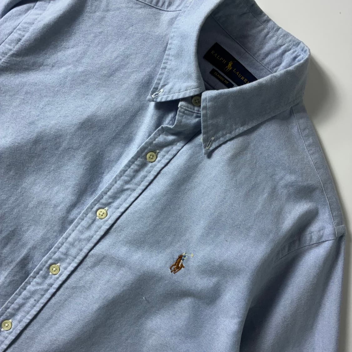 Polo  폴로 랄프로렌 자수 코튼 소라 옥스퍼드 셔츠  상품이미지3