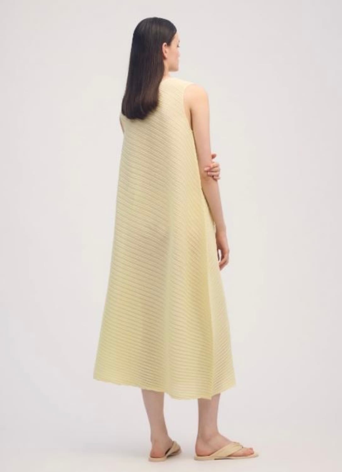 이세이미야케 쉬어 린넨 라이크 플리츠 원피스 상품이미지10