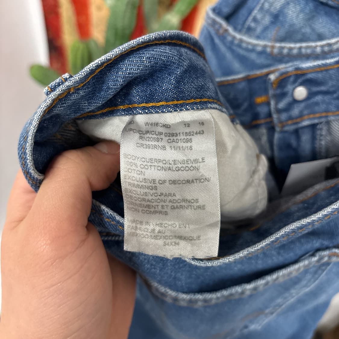 90s 디키즈 오리지널 빈티지워싱 루즈핏 워크 데님팬츠 N1038   상품이미지9