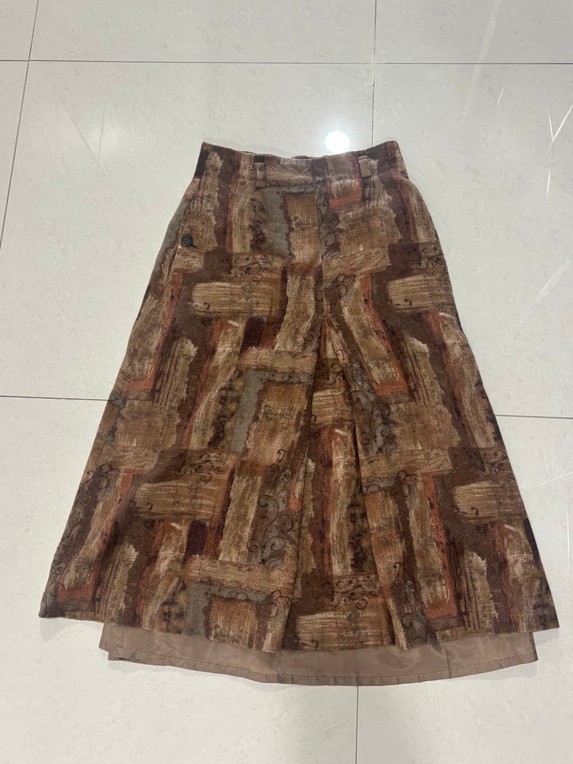 일본 빈티지 ESCAMUSE 추상화 패턴 스커트 상품이미지1