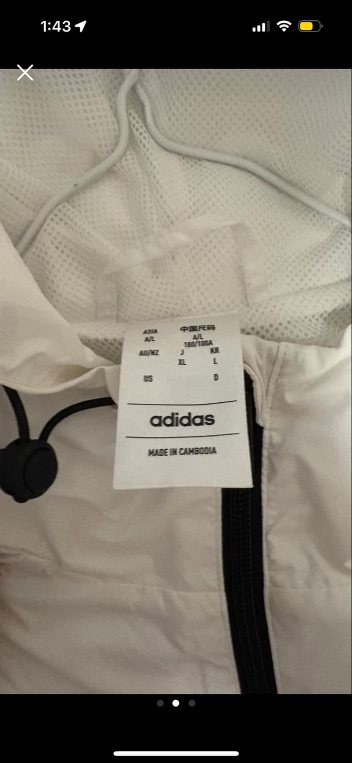 아디다스 바람막이 L 사이즈 (크림구매!!) 상품이미지2