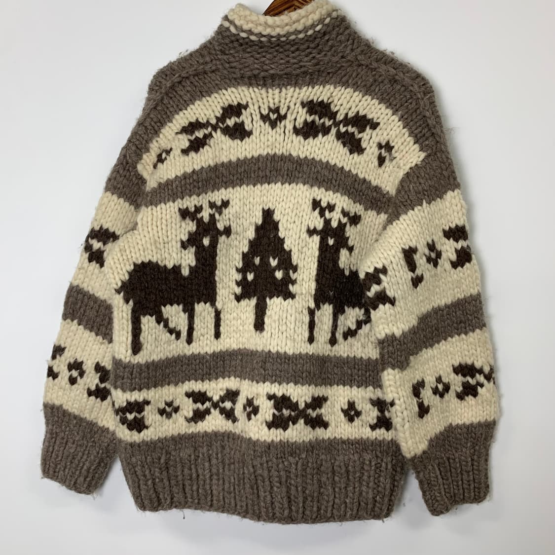 Vintage 빈티지 울 헤비웨이트 노르딕 니트 거디건 코위찬 상품이미지3