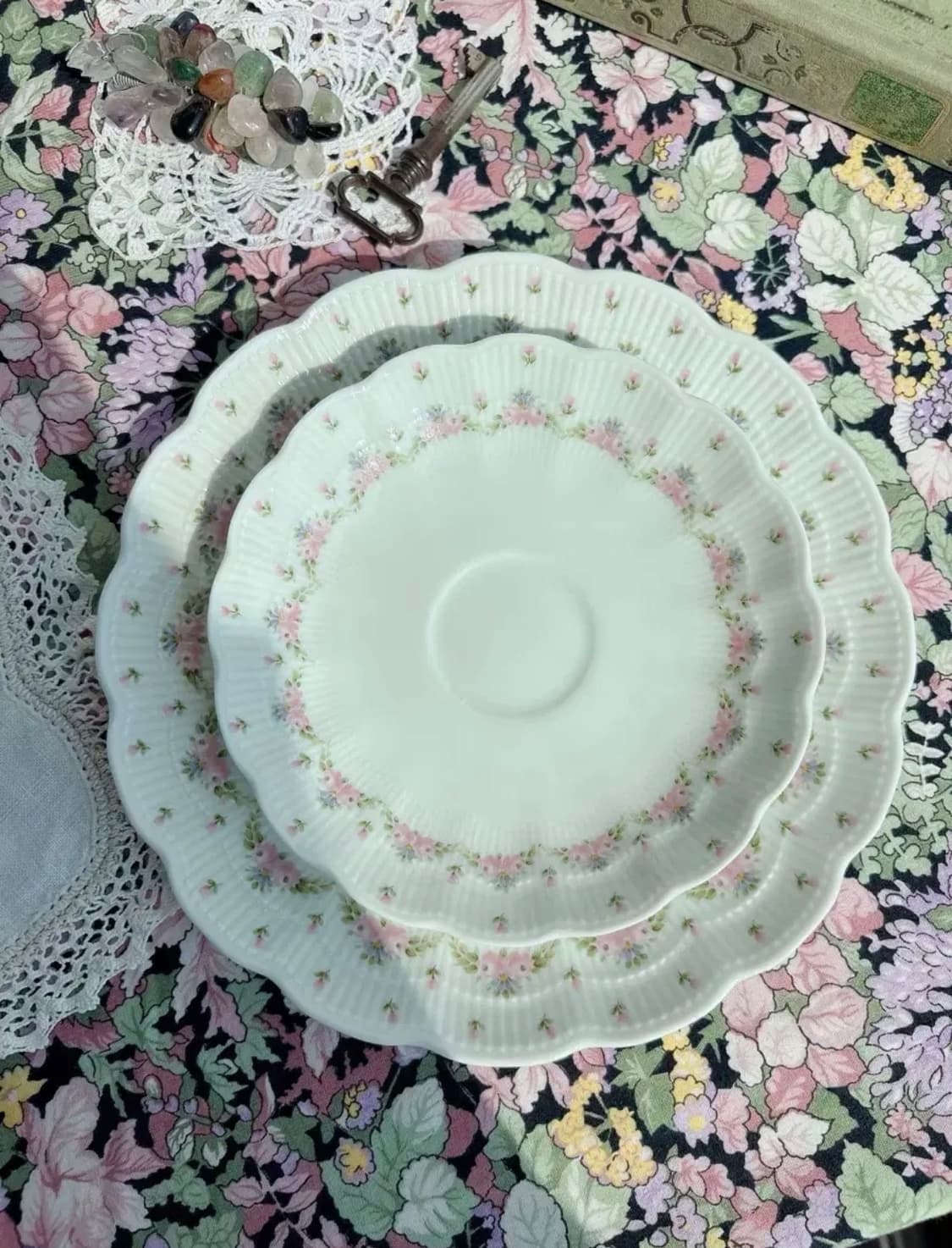 독일 빈티지 카이저 로만티카 마르세유 커피잔 트리오 상품이미지2