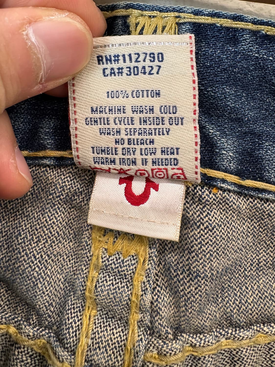 트루릴리전 빈티지 디스트레드 부츠컷 데님팬츠 상품이미지9