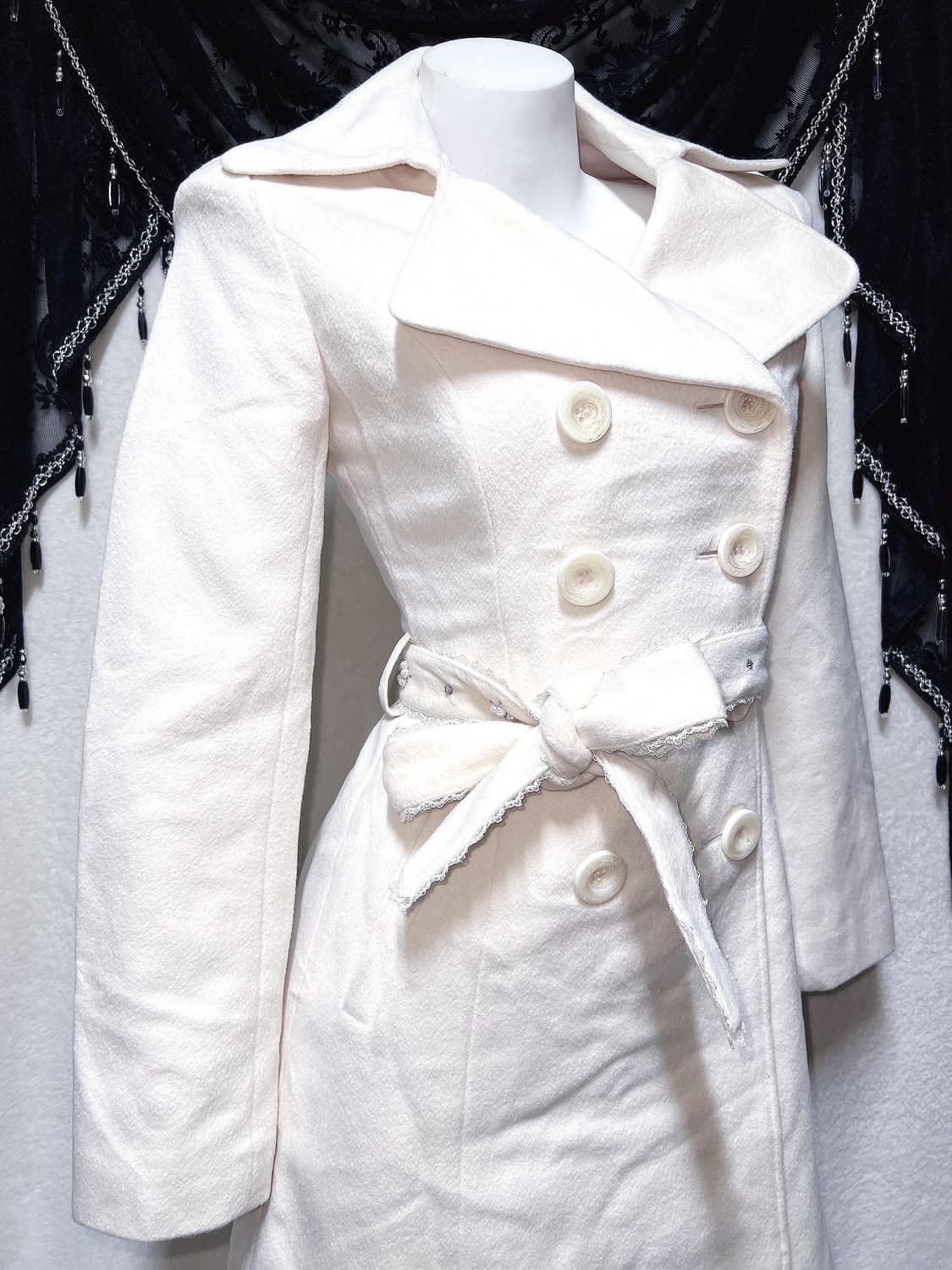 핑키걸즈 로맨틱갸루 로걀 히메 라떼 달천 리본벨트 코트 자켓 핀터 러블리 상품이미지4