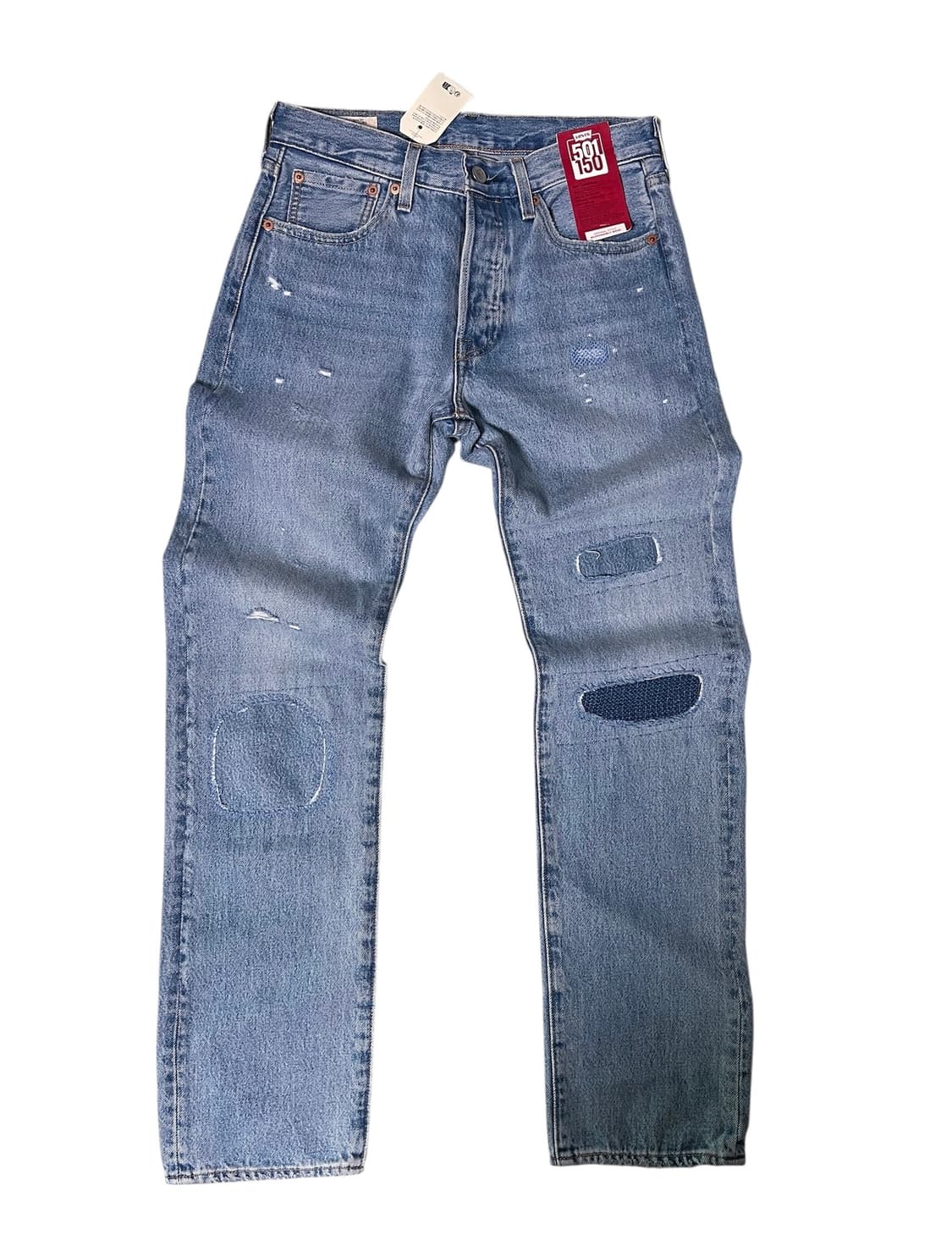(새상품) 리바이스 501 150주년 기념 에디션 패치워크 데님 팬츠W2 상품이미지1