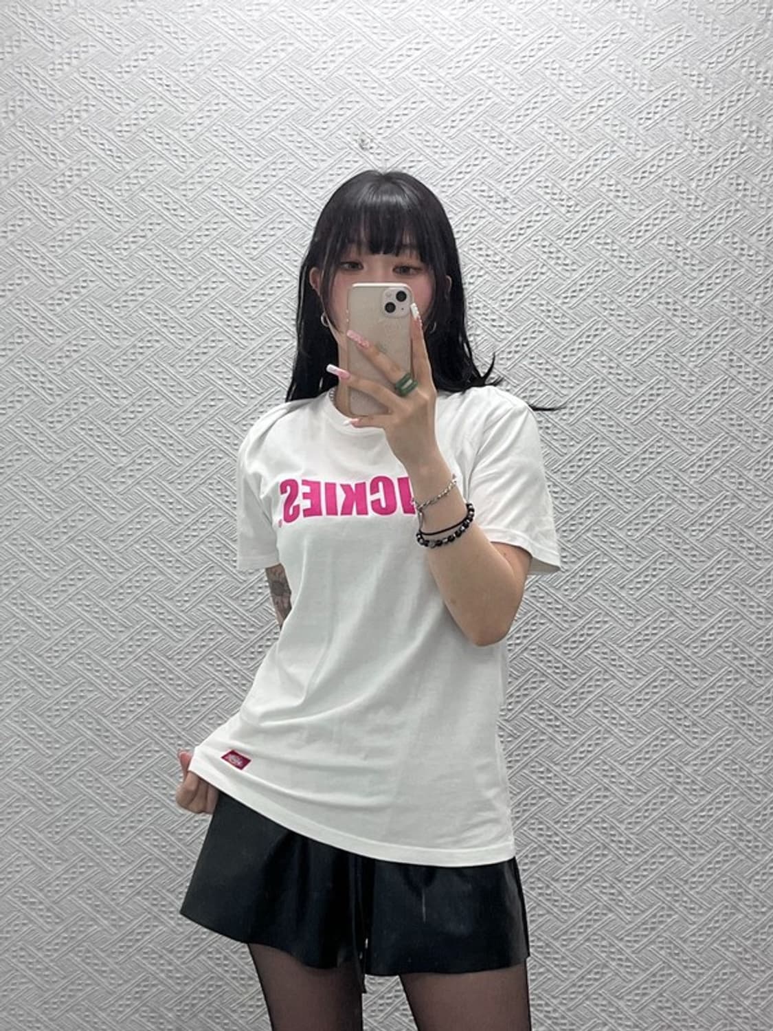 디키즈 Y2K 올드스쿨 레트로 키치 핫핑크 로고 반팔티 S C12321 상품이미지1