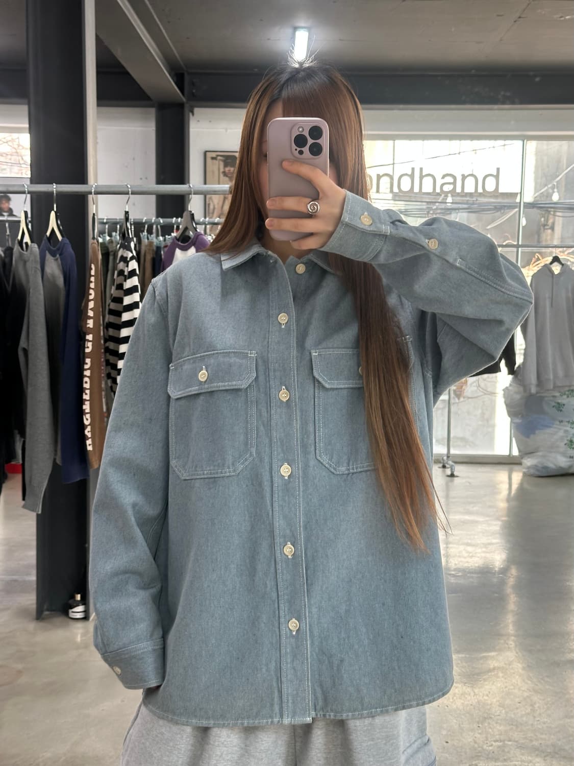 코스 릴렉시드 코튼 포켓 헤비셔츠 상품이미지1