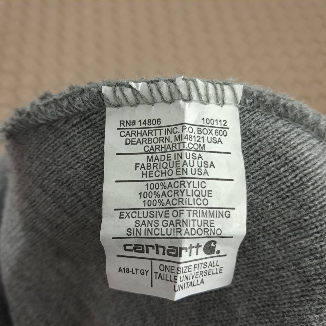 USA Made 칼하트 로고 니트 비니 P1986 상품이미지5