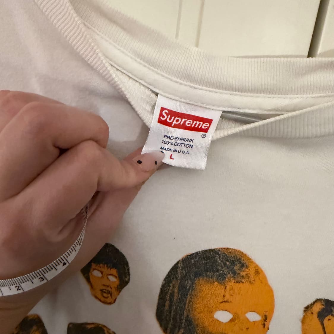 supreme 19FW 페이시즈 롱슬리브 화이트 상품이미지4