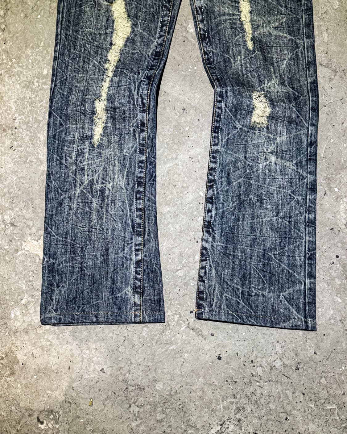 Wing Graphic Distressed Denim 상품이미지4