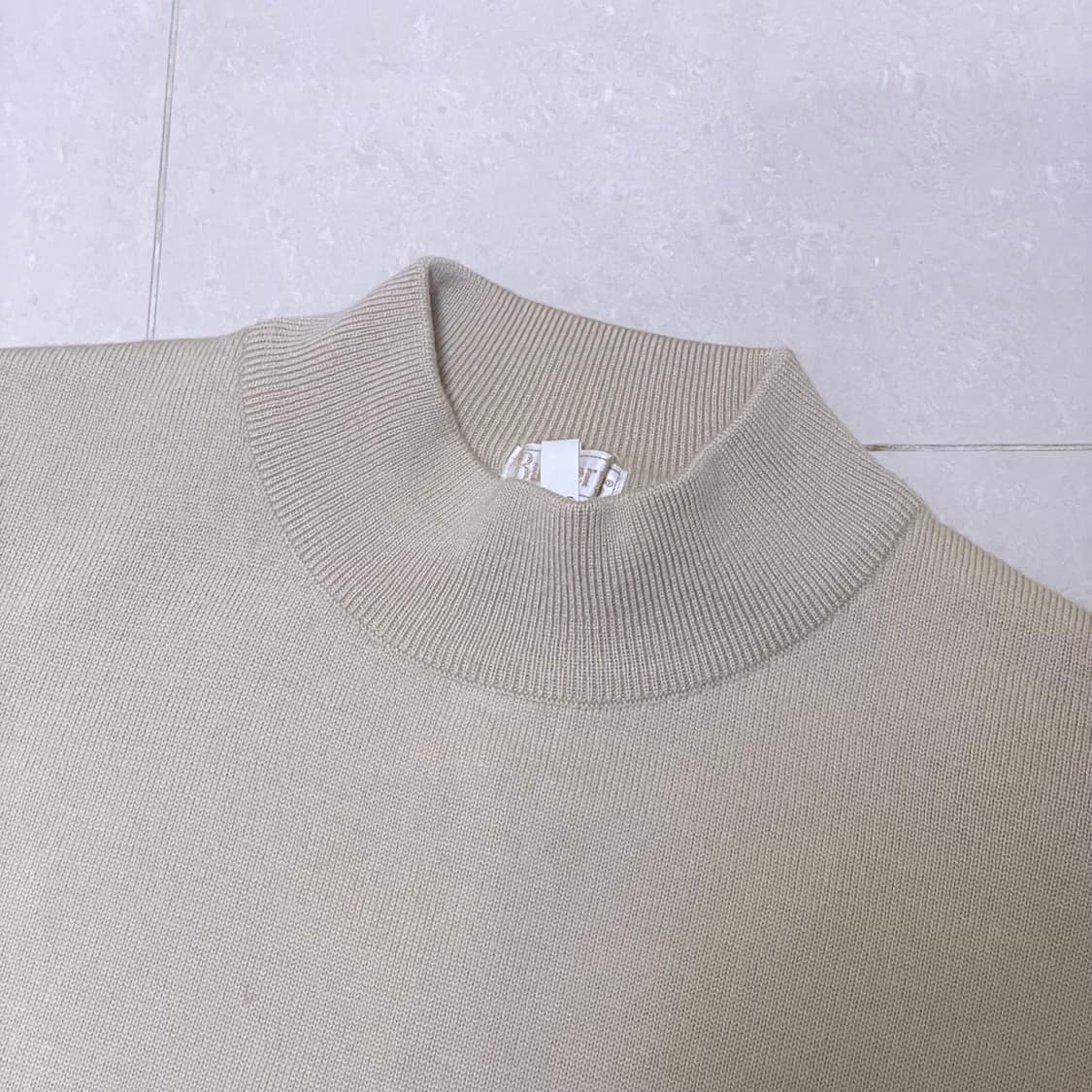 BURBERRY 버버리 하프 모크넥 울 니트 M 공용 상품이미지1