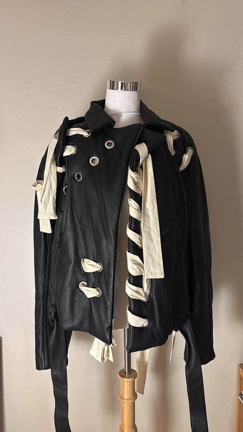 AW2016 Eylets Leather Jacket 상품이미지6