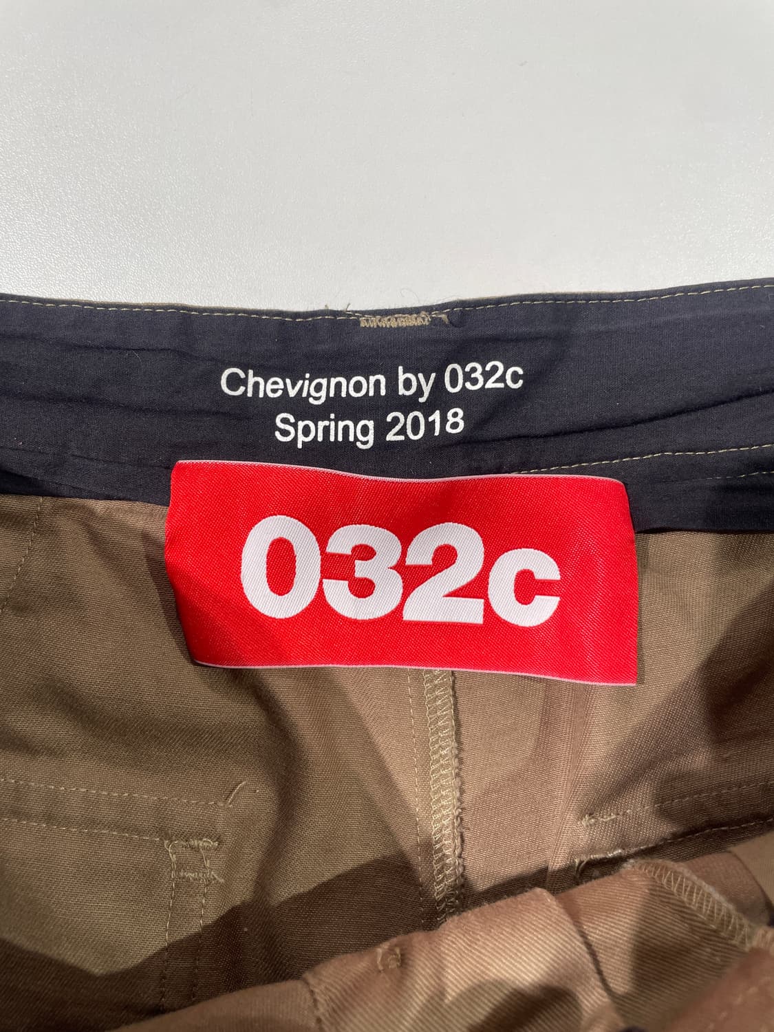 032c x 쉐비뇽 18S/S 베이지 코튼 카고 팬츠 상품이미지7