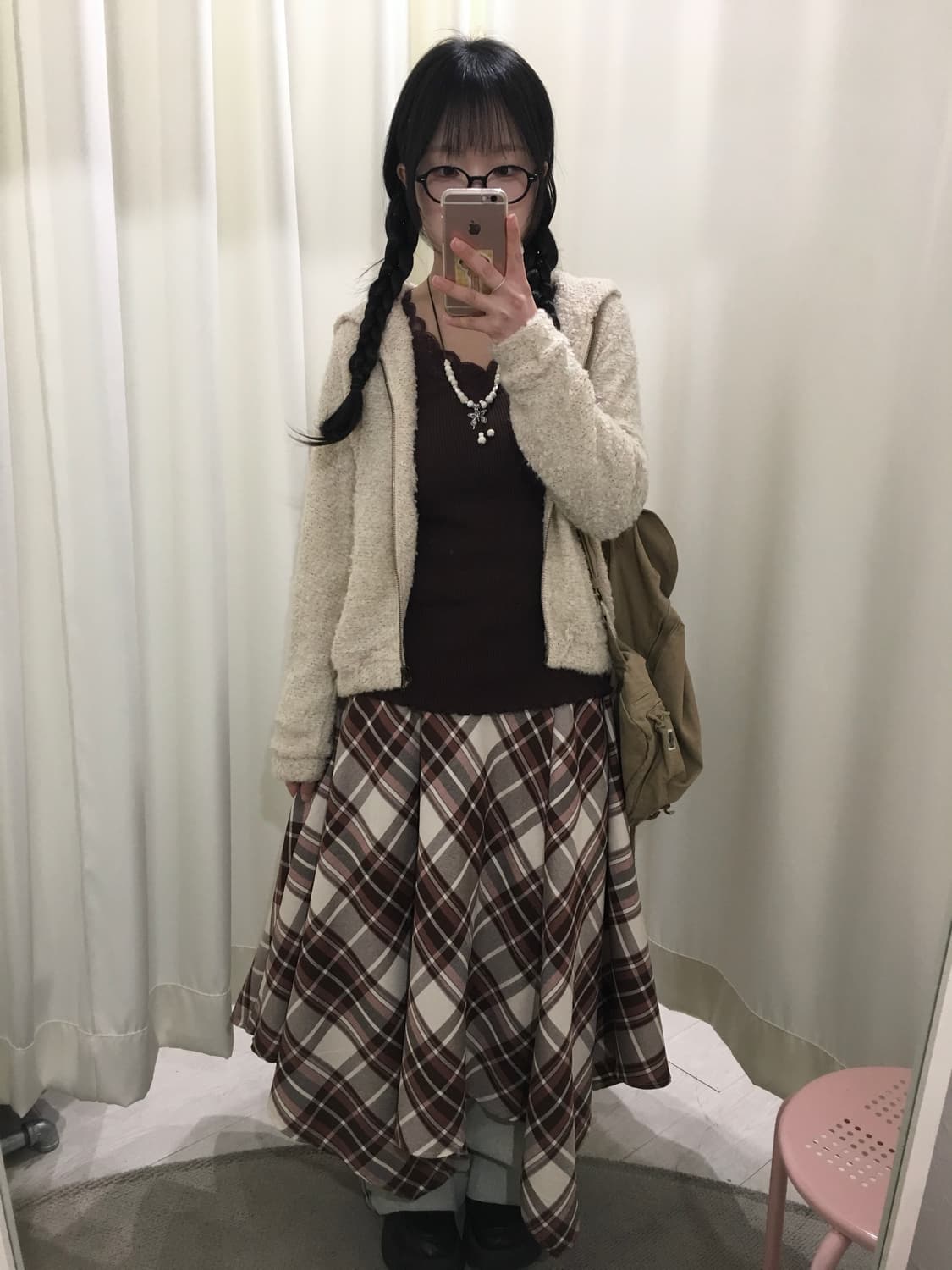 Check Asymmetrical Skirt 상품이미지3