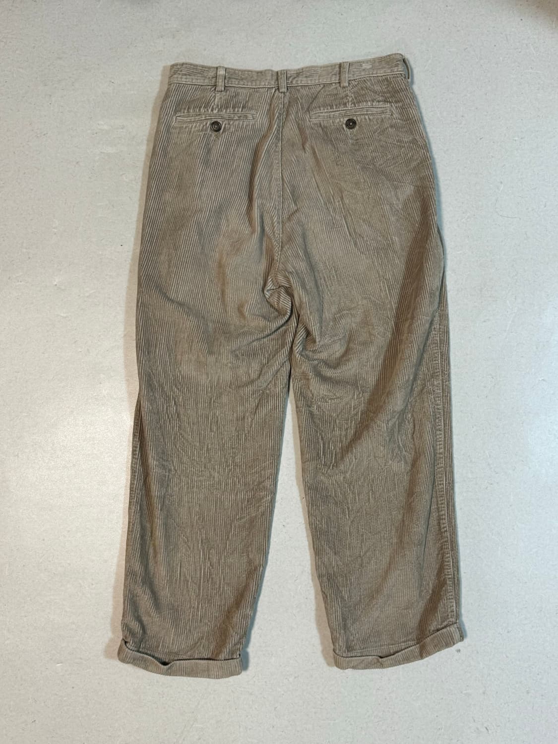 Geoffrey beene 빈티지 골 굵은 코듀로이 투턱 팬츠 상품이미지2