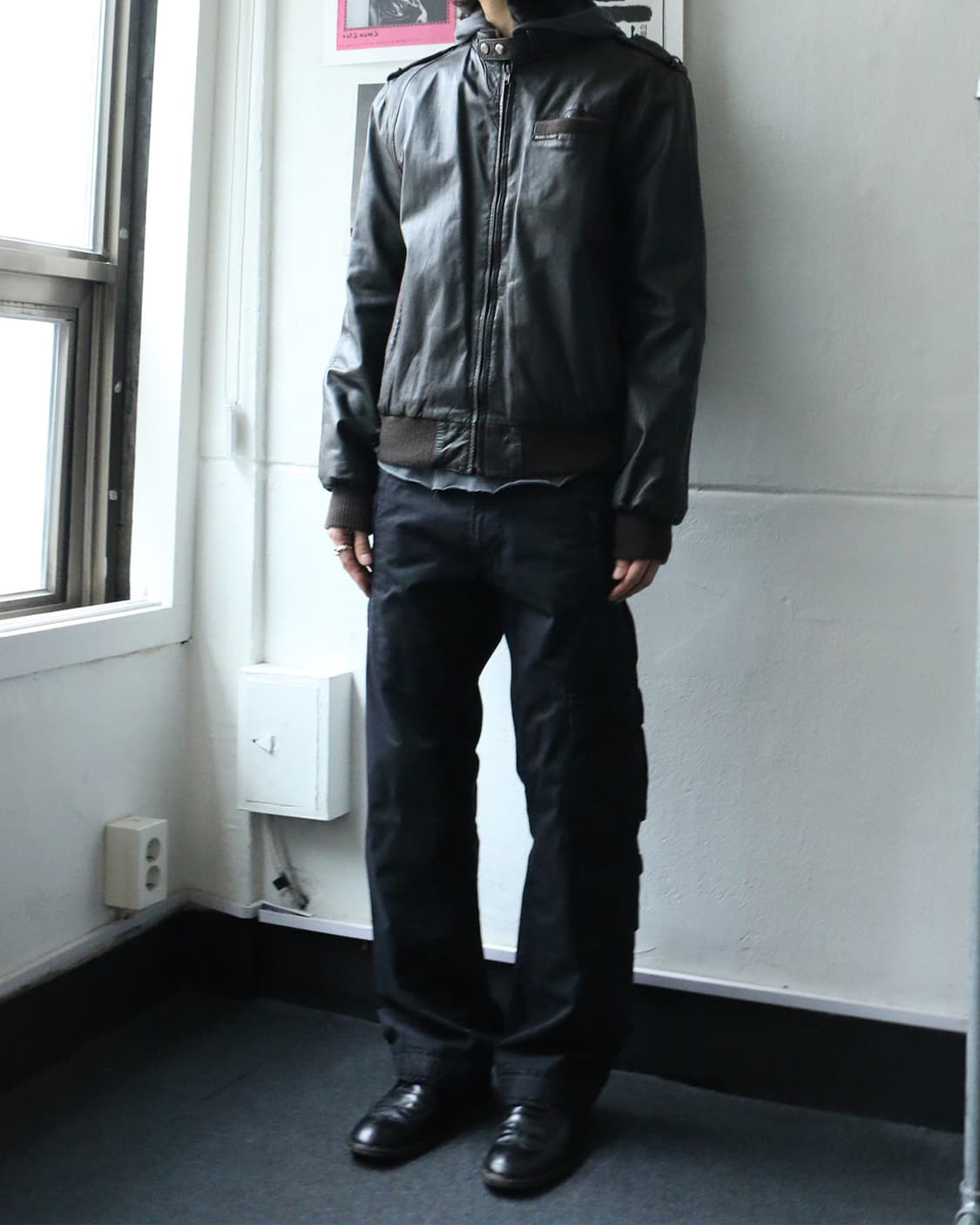 멤버스온리 레더 봄버 자켓  상품이미지2