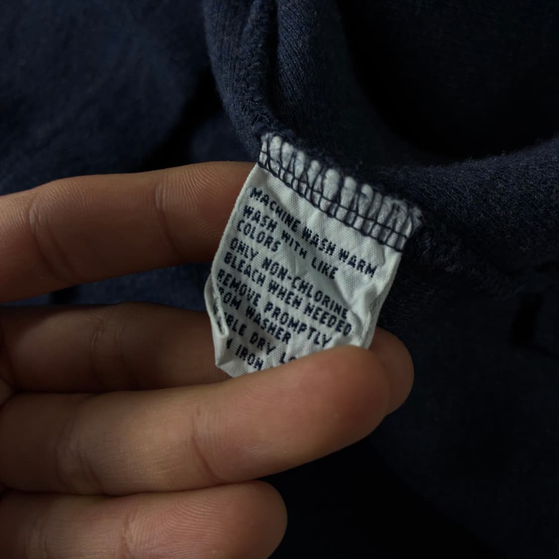 Polo  폴로 랄프로렌 90,s 자수 코튼 네이비 반집업 니트  상품이미지5