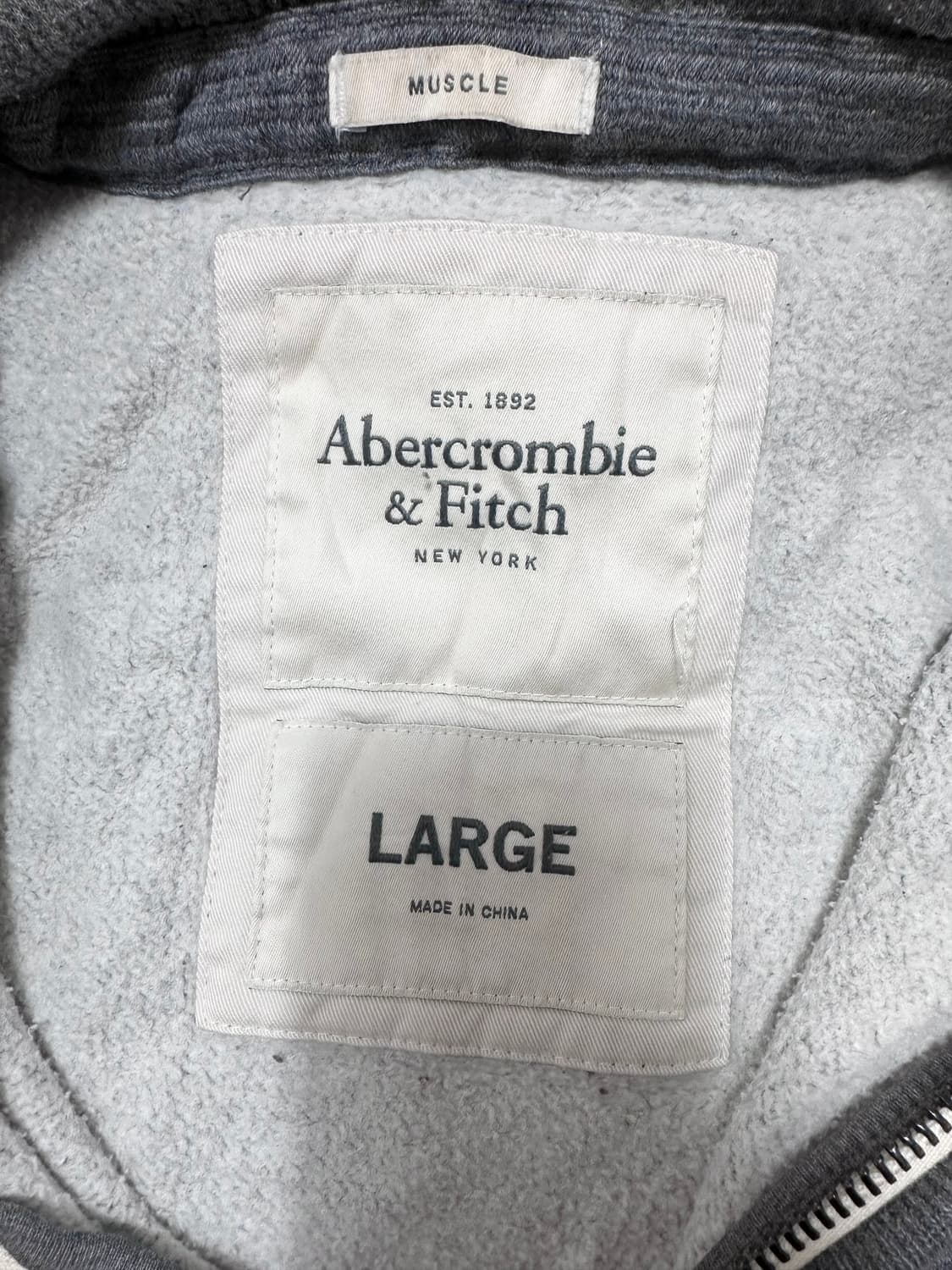 아베크롬비 회색 후드집업 상품이미지4