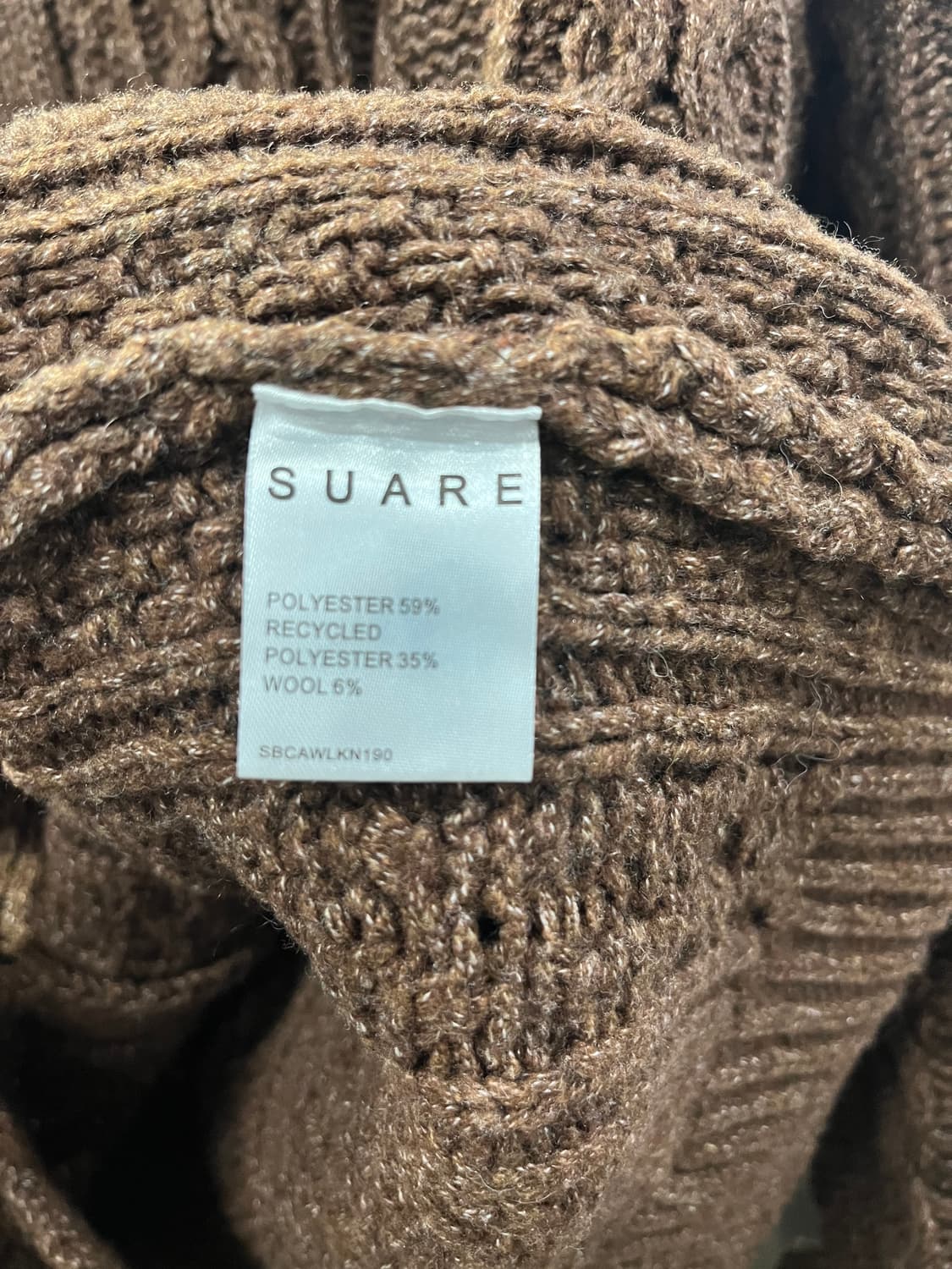 수아레 에어울 아란 라운드 니트 가디건 M사이즈 상품이미지3