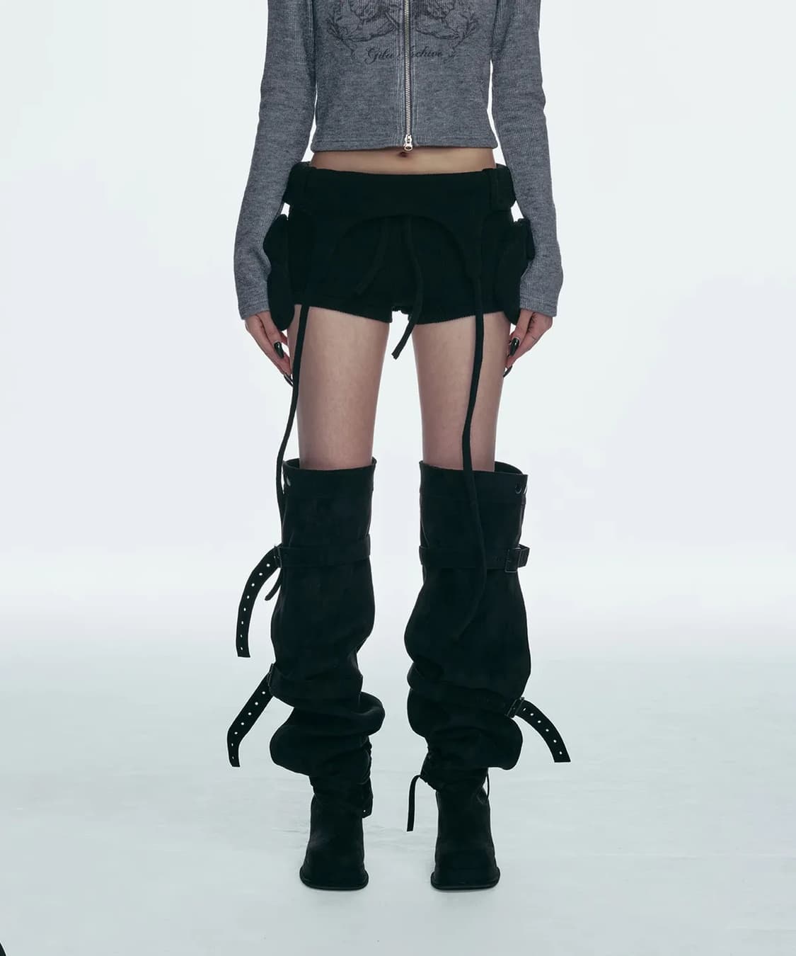 길라아카이브 BOLD LOGO POCKET KNIT SHORTS_BLAC 상품이미지2