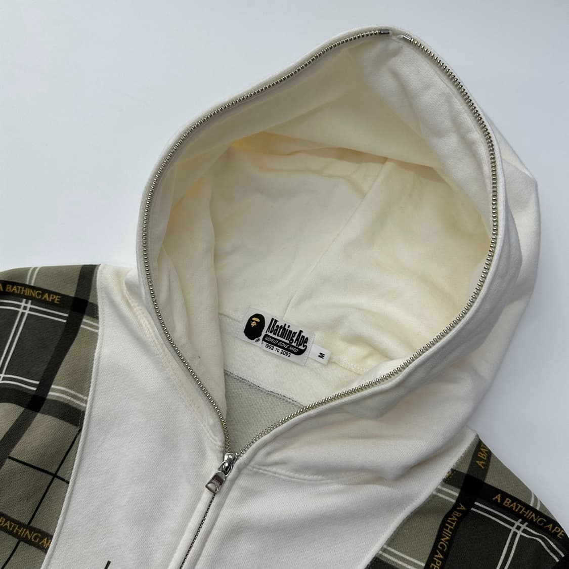 Bape 베이프 로고 체크 후드 집업 상품이미지3