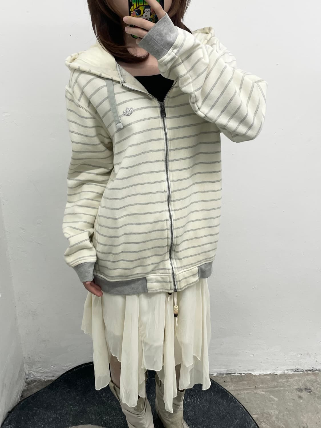 아디다스 너드 스트라이프 후드집업 상품이미지7