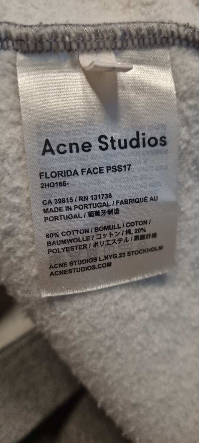 Acne Studios FLORIDA FACE PSS17 후드 상품이미지5