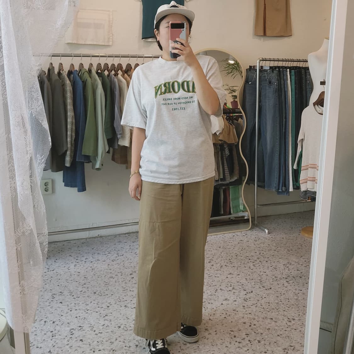Adorn 멜란지그레이 오버핏 반팔티 상품이미지8
