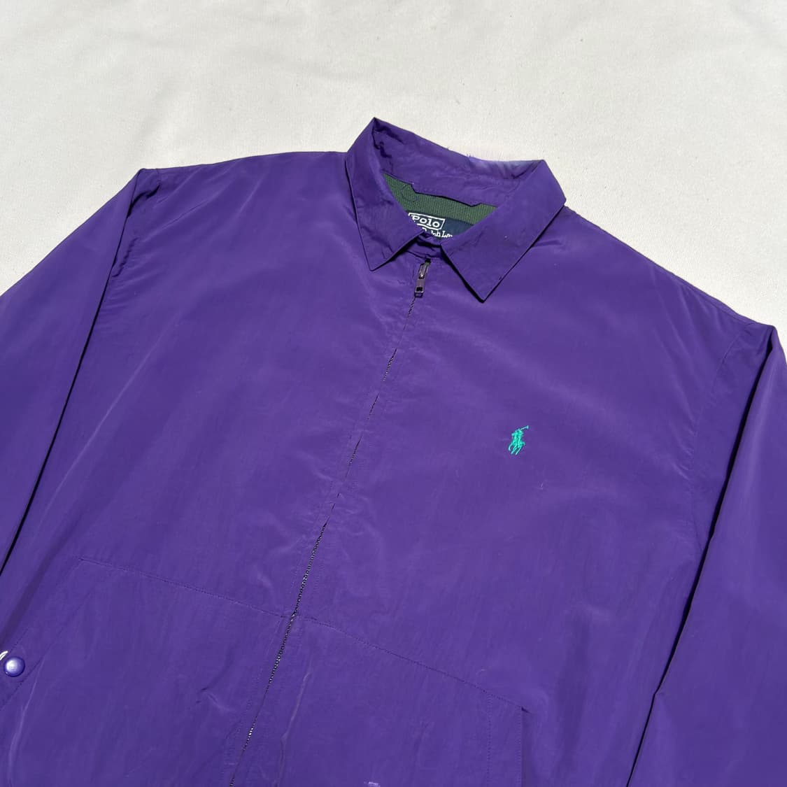 95 90‘s 폴로랄프로렌 올드스쿨 폴리 블루종 자켓 상품이미지1