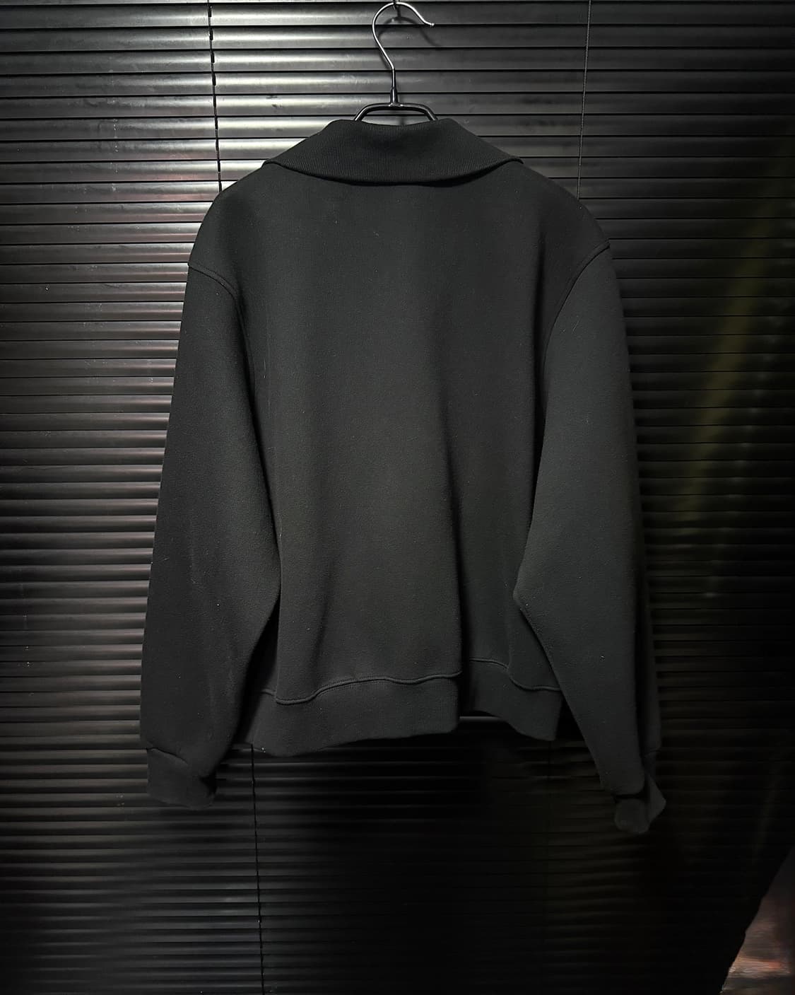 AONE 하이넥 리벳 포인트 블랙 집업 자켓 투웨이 져지 저지 트랙탑 상품이미지5