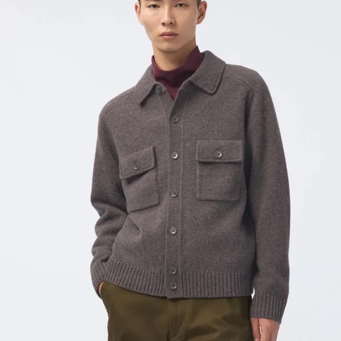 유니클로 램스울 니트 재킷 M 상품이미지2