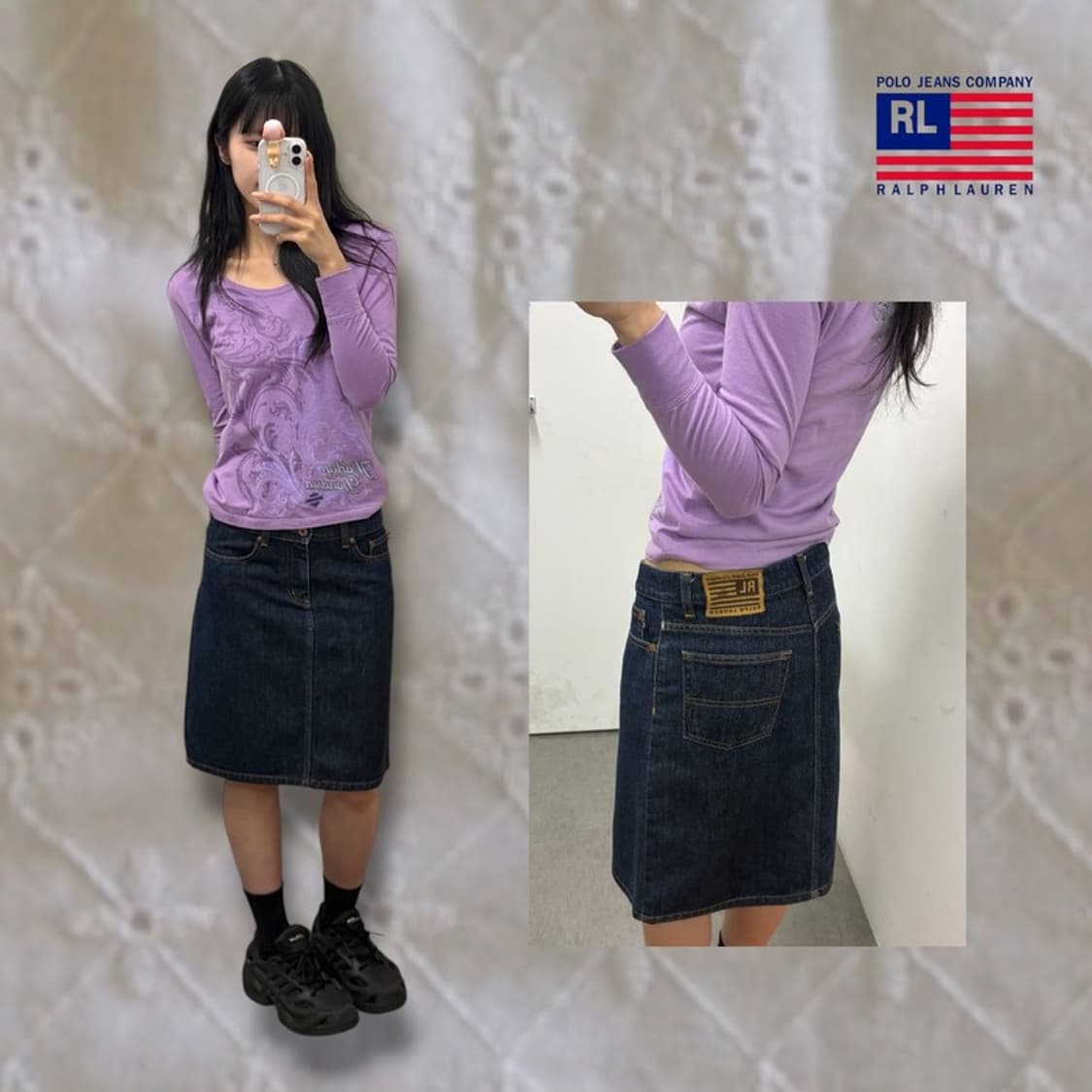폴로 랄프로렌 데님스커트 상품이미지1