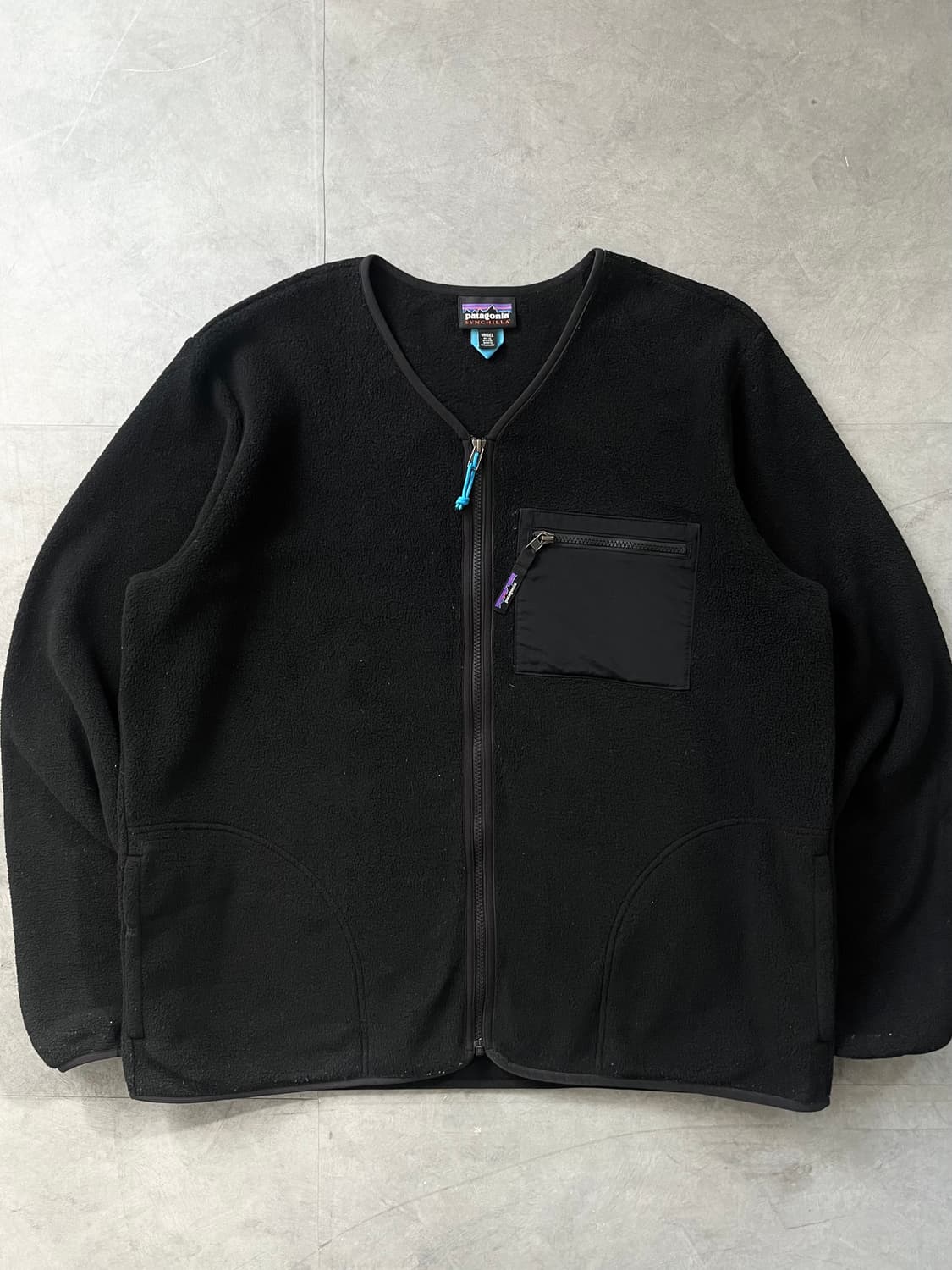 Patagonia 파타고니아 블랙 신칠라 플리스 가디건 상품이미지2