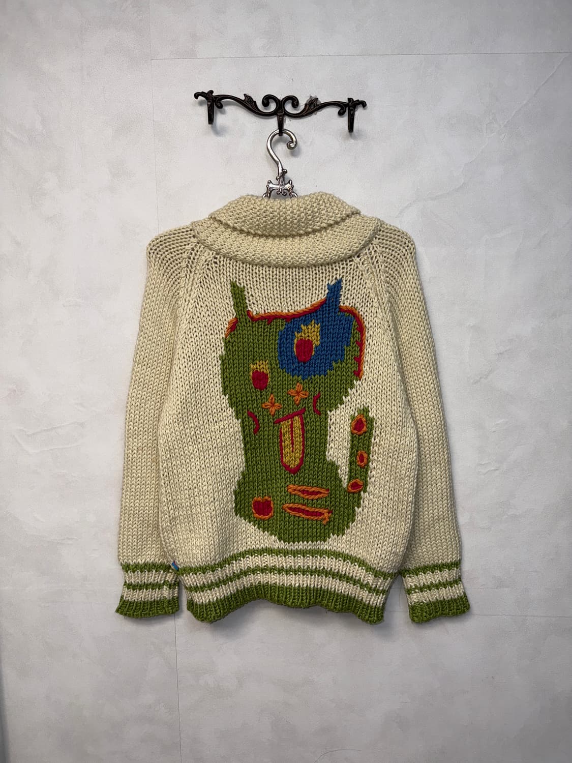 Ivory freaky monster cowichan knit zipup 상품이미지1